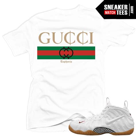 white gucci foams cheap|nike foamposite gucci shirts.